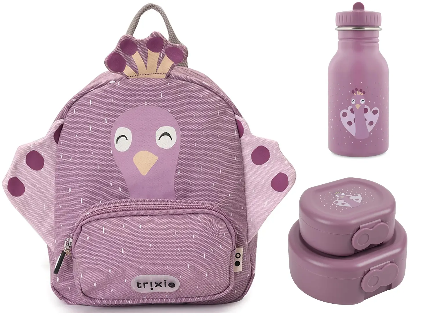 trixie rucksack 3 in 1 set mrs peacok