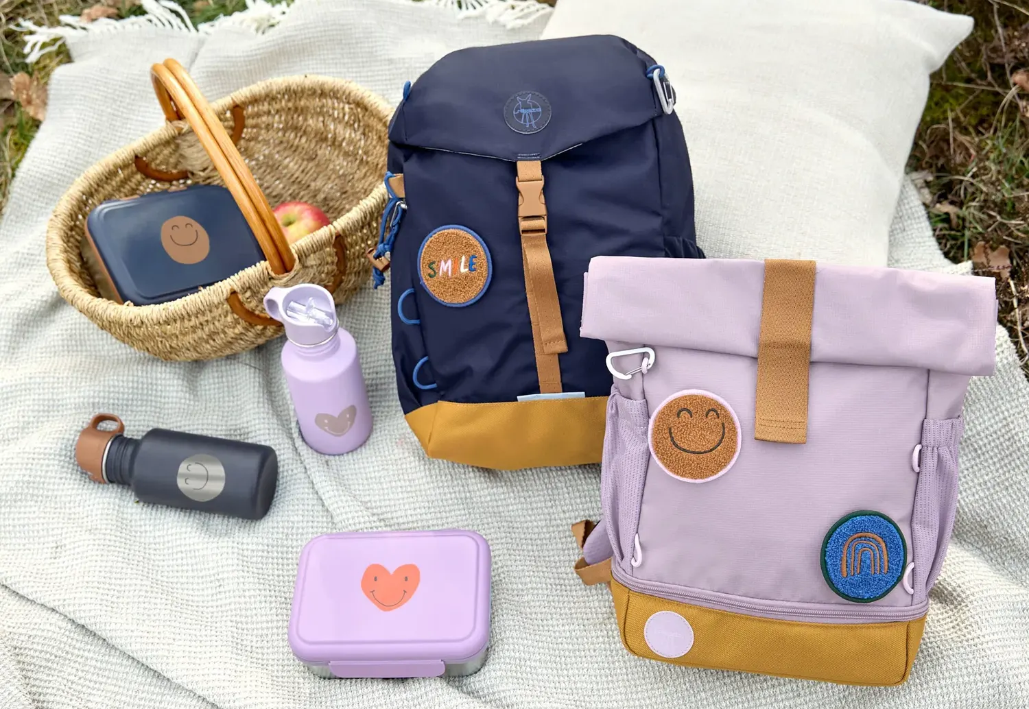 Lässig Kindergartenrucksack Mini Rolltop Lilac Lifestyle