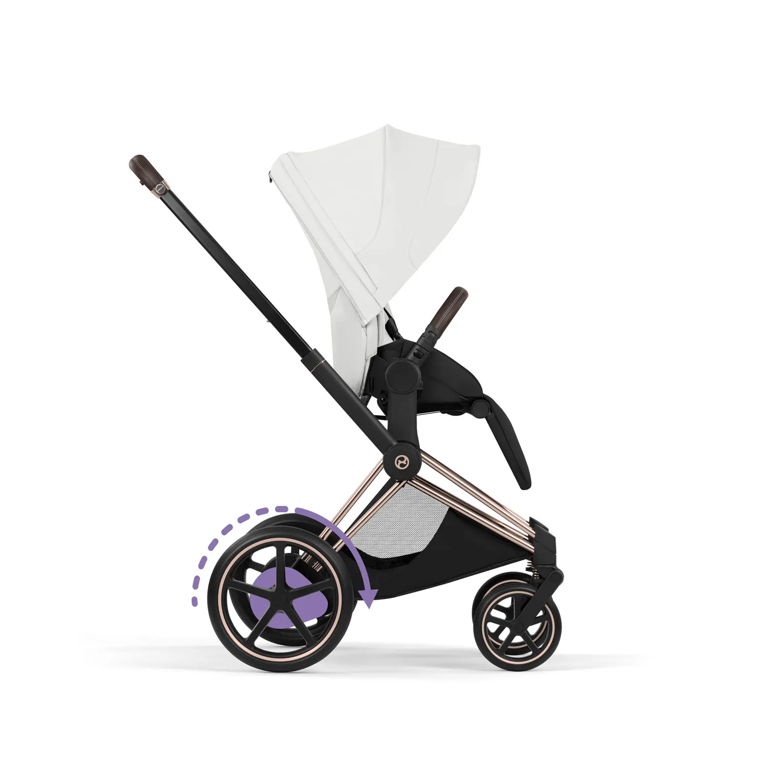 cybex e priam style buggy rosegold off white seite