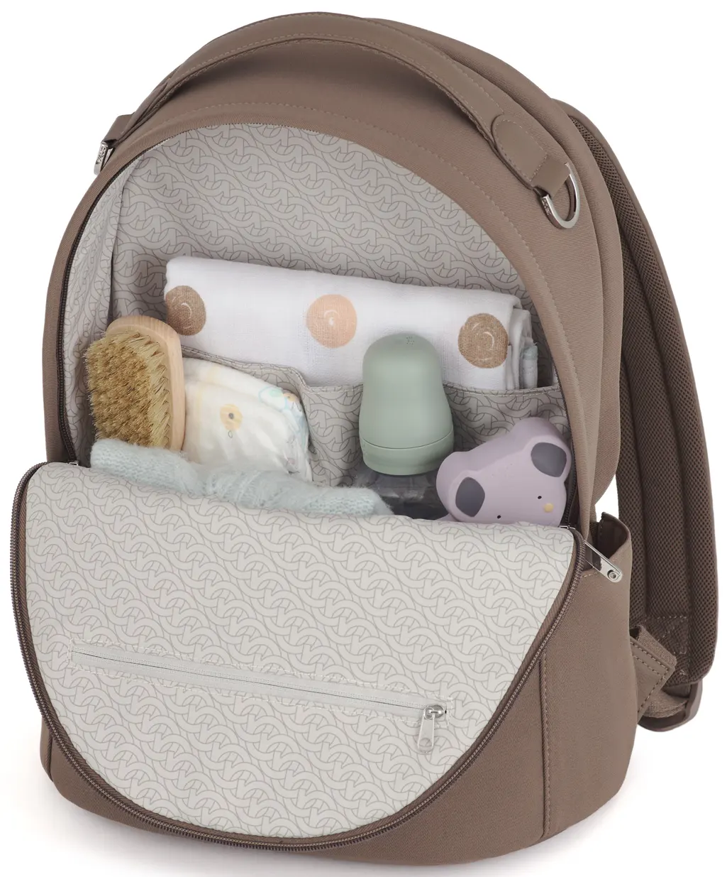 Abex Wickelrucksack braun innen