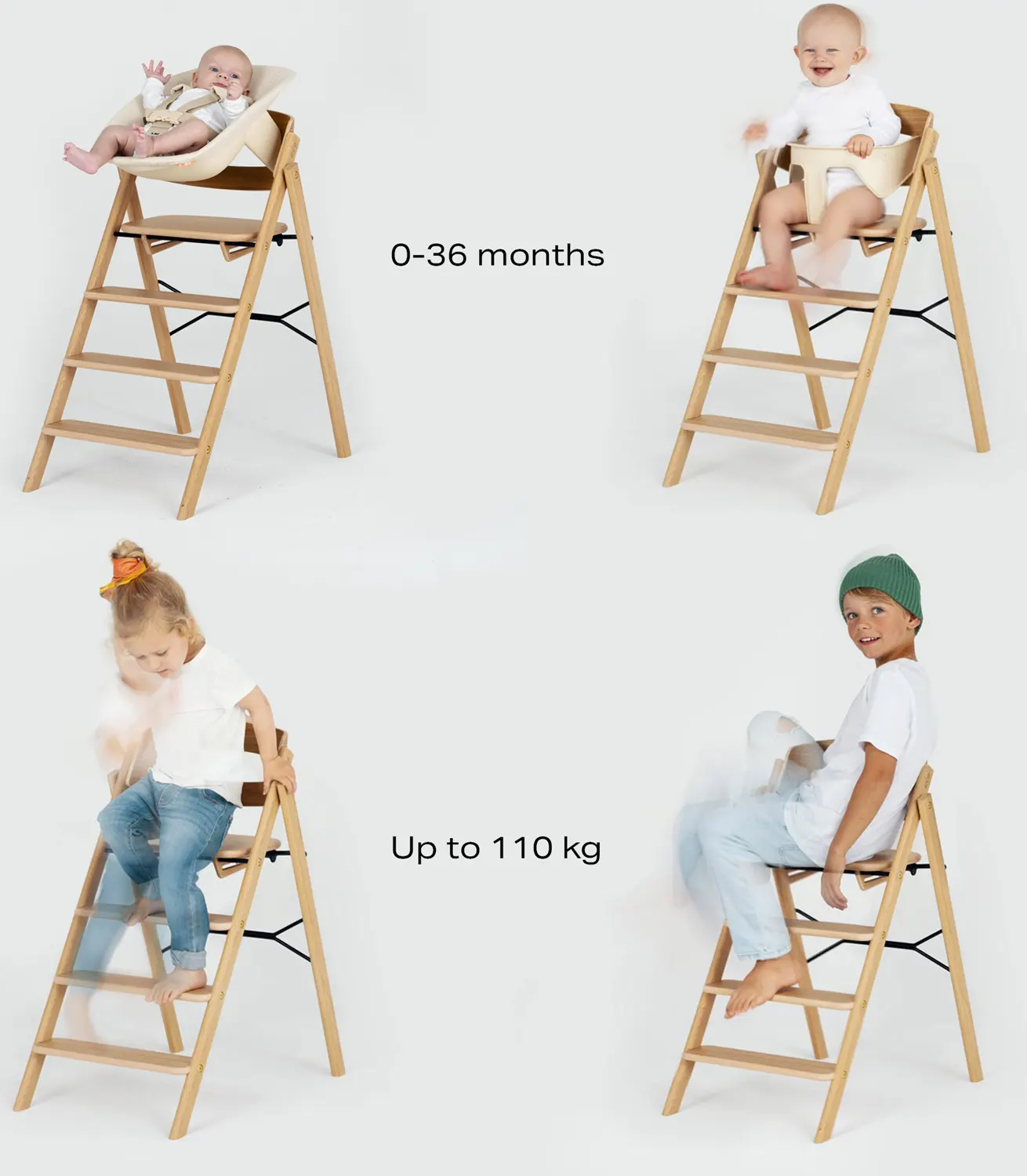 Kaos Hochstuhl Buche Natural lifestyle mitwachsend