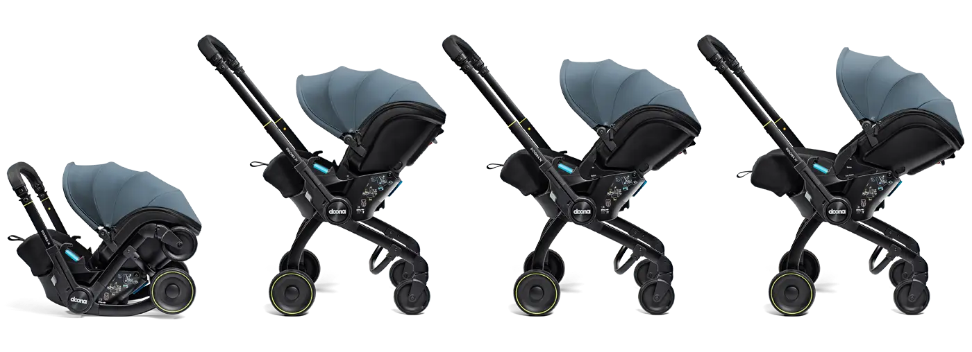 Doona X Babyschale in verschiedenen Modi – von Autositz bis Buggy