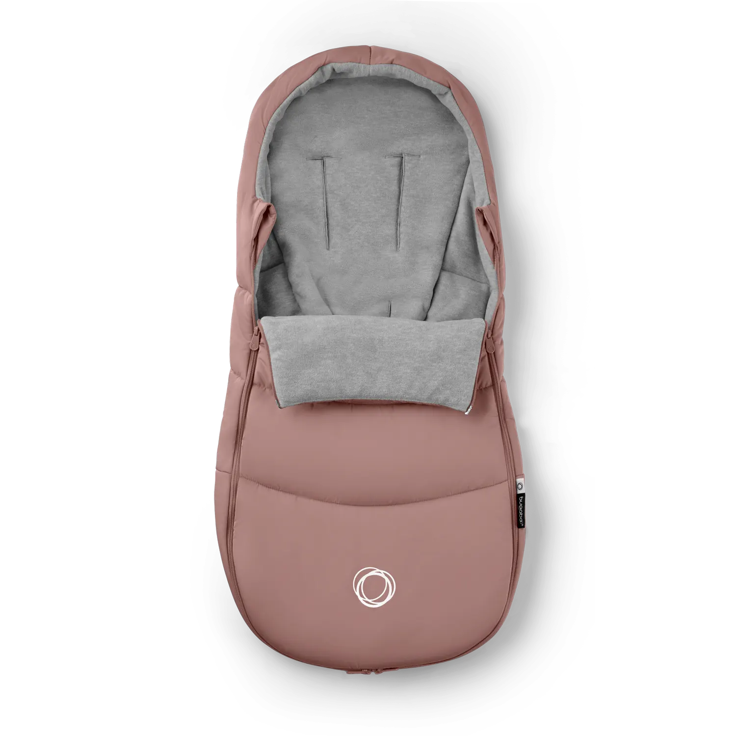 bugaboo fusssack dusty pink halb offen
