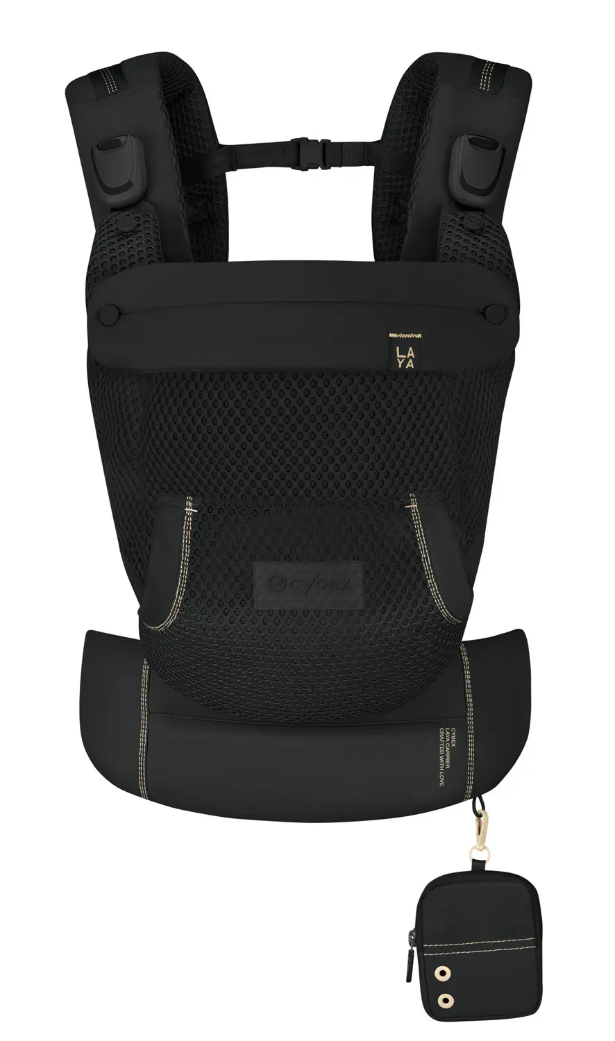 cybex babytrage laya magic black vorne