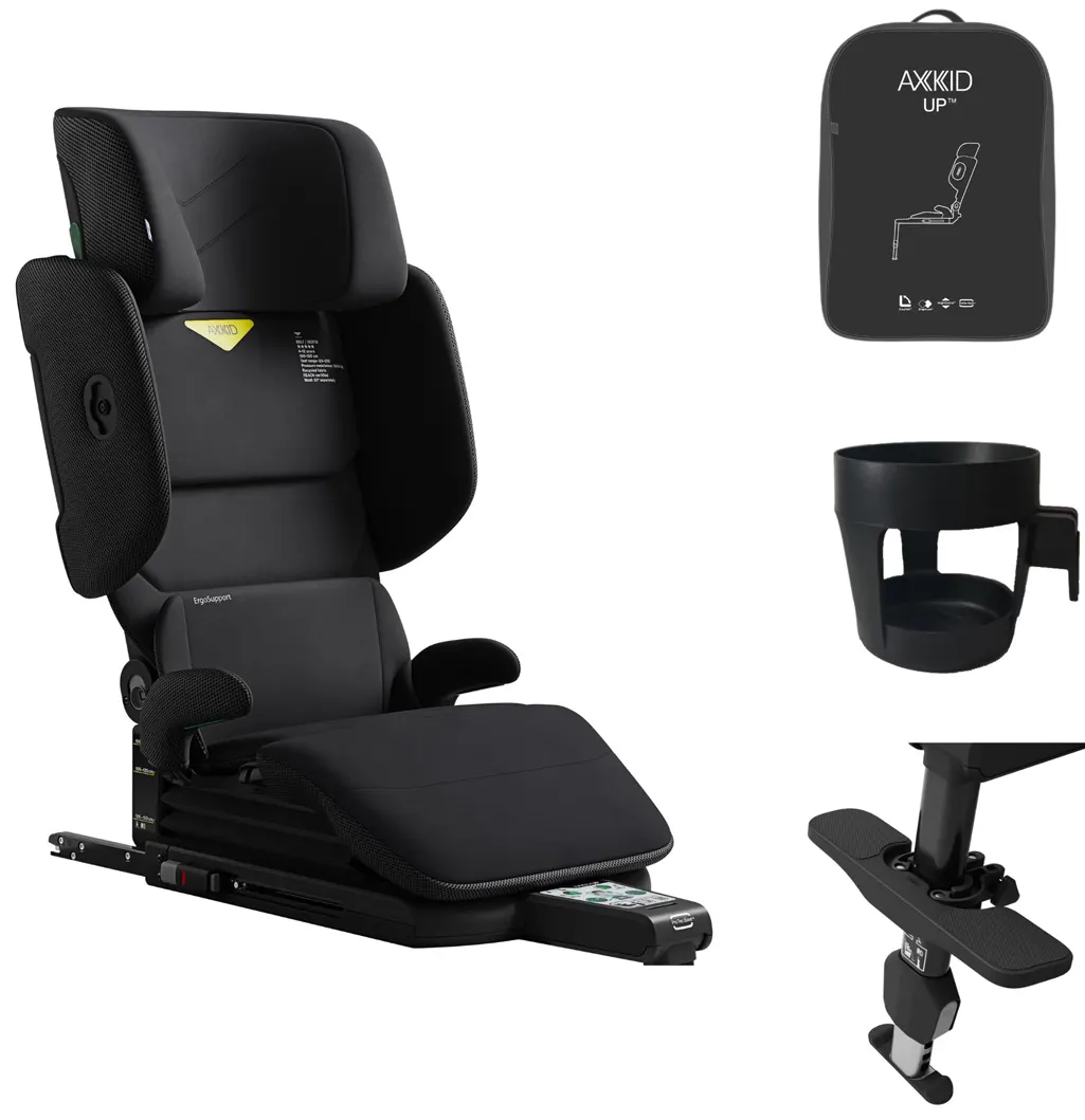 Axkid Up Kindersitz schwarz mit Zubehör