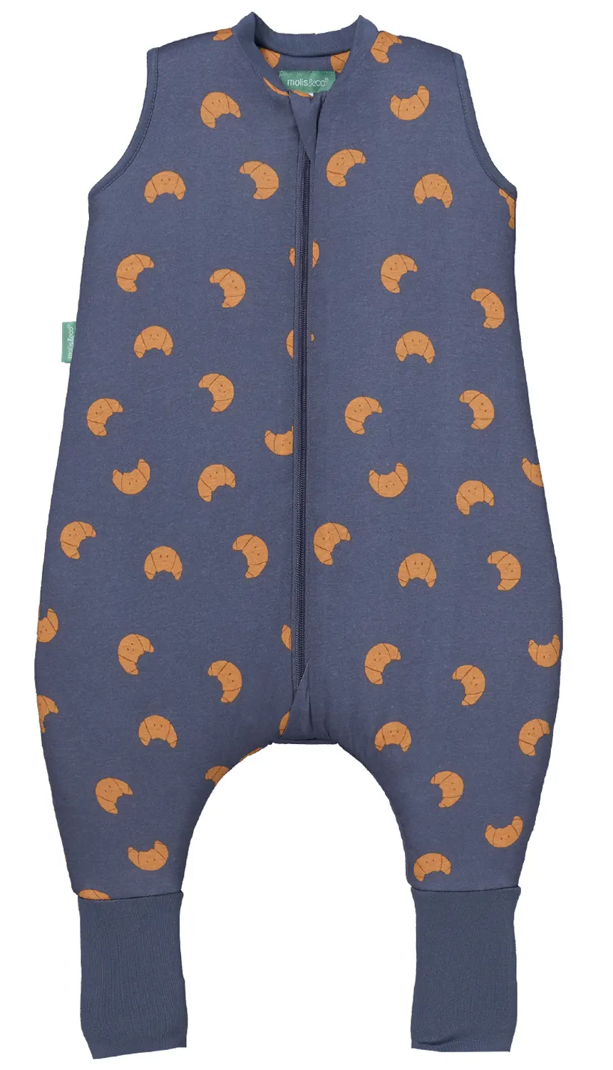 Molis und Co Babyschlafsack mit Füßen Croissants