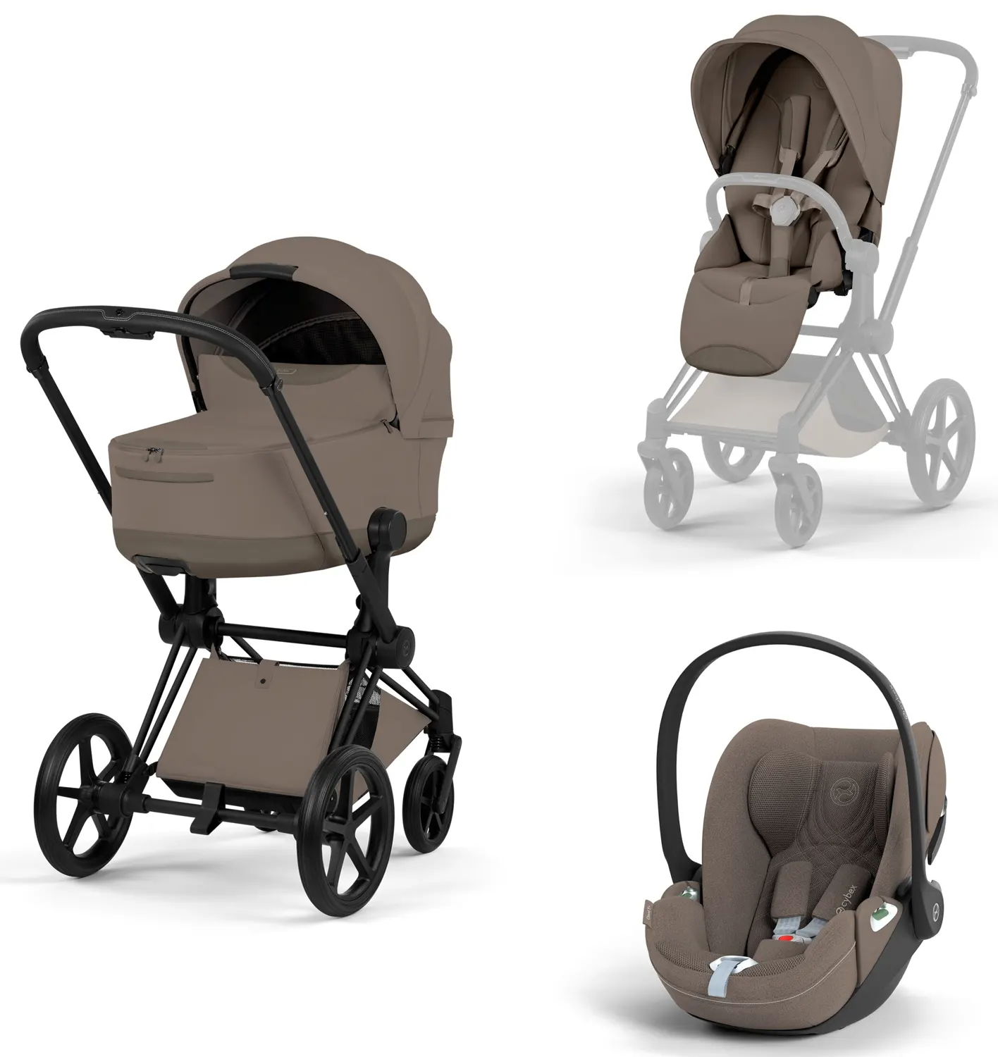 cybex priam style cloud t black chocolate brown