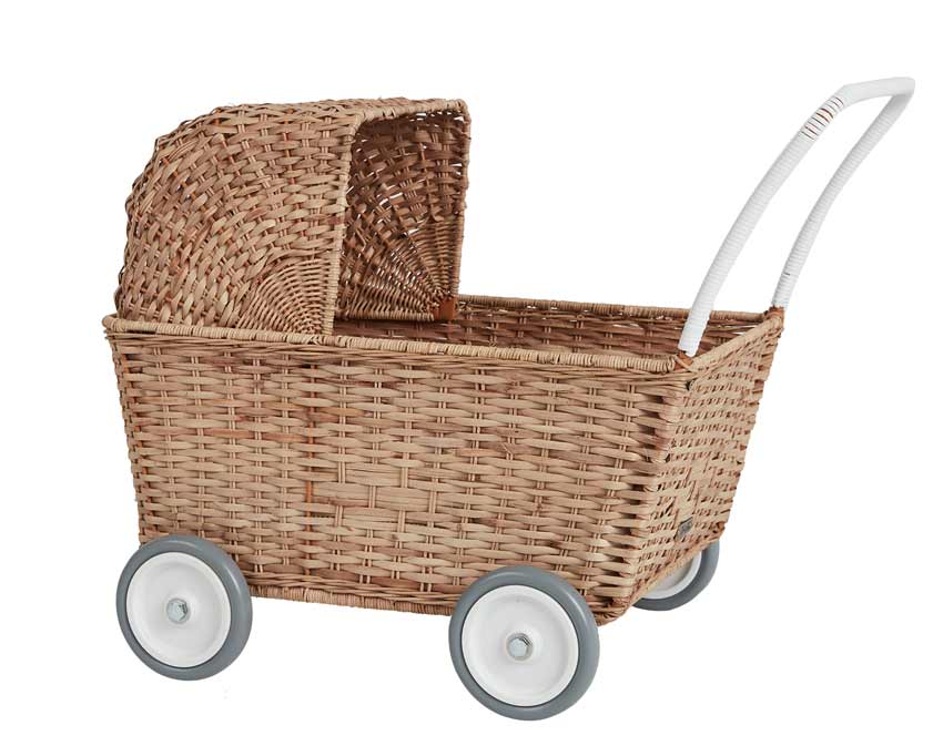 Olli Ella rattan doll pram Strolly