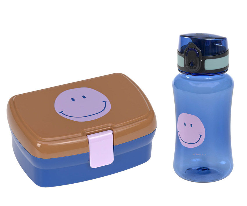 Lässig Lunch Set Smile Caramel/Blue