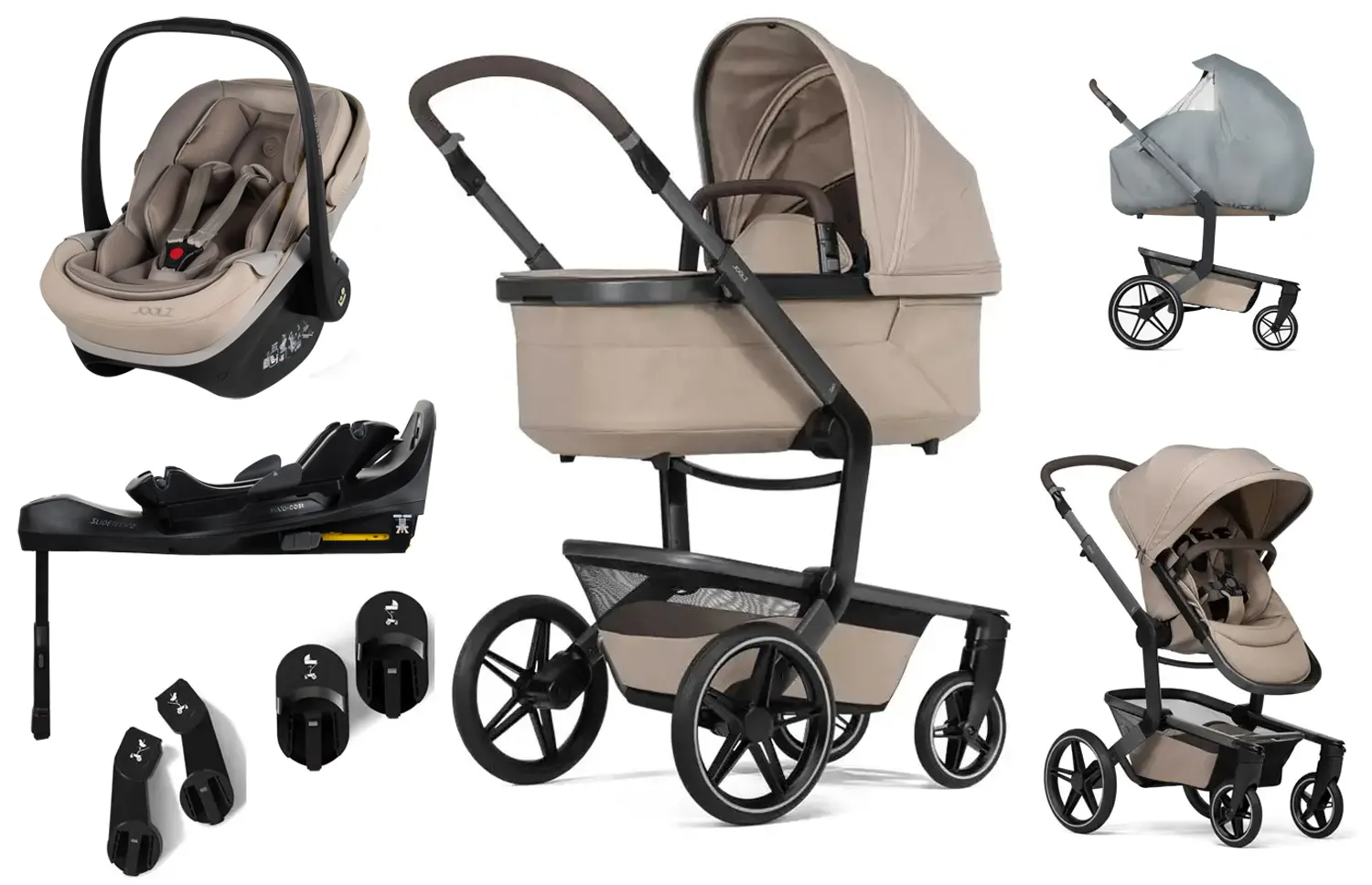 joolz day 5 4 in 1 set sandy taupe slide pro