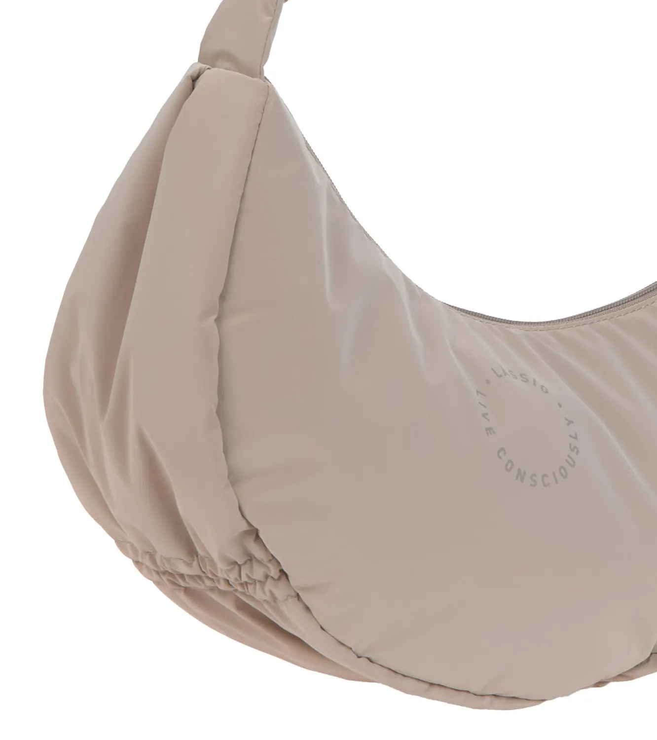 Lässig Shoulder Bag Stretch Up Bum Bag Beige Bottom