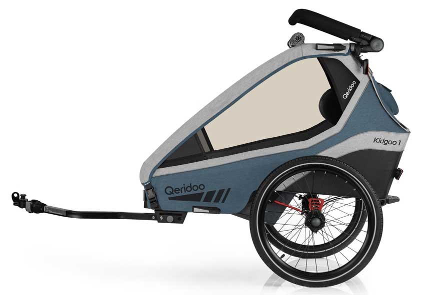 Qeridoo Kidgoo 1 Kinderfahrradanhänger Fahrrad Seite