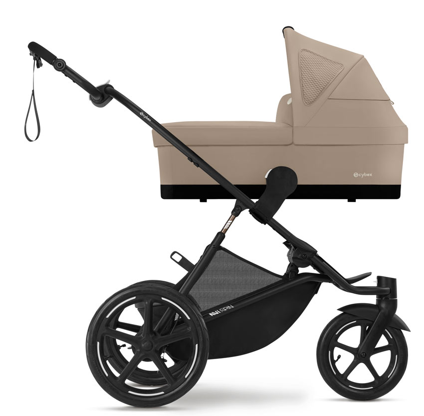 Cybex AVI Spin Jogging Kinderwagen mit Cot S Babywanne Almond Beige