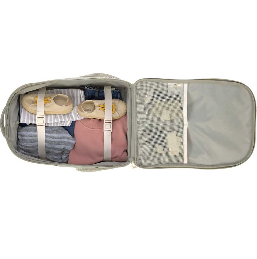 Lässig Kinderkoffer Happy Prints Olive mit geräumigen Hauptfach