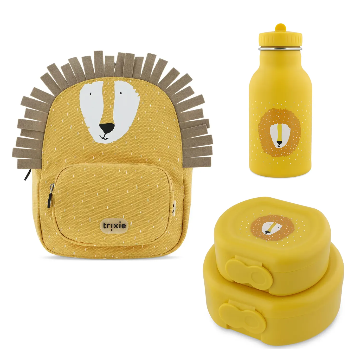 Trixie 3-in-1 Set für Kleinkinder - Kinderrucksack, Trinkflasche & Snackbox