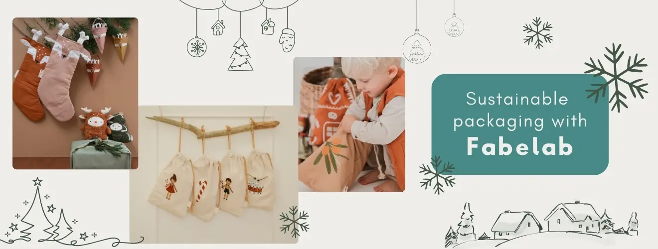 Nachhaltig verpacken für Weihnachten mit den Geschenkbeuteln von Fabelab