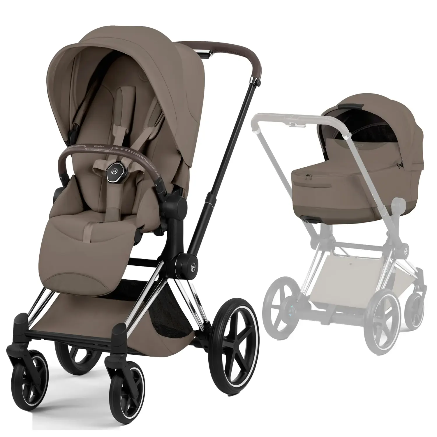 cybex priam style kombikinderwagen chrome chocolate brown