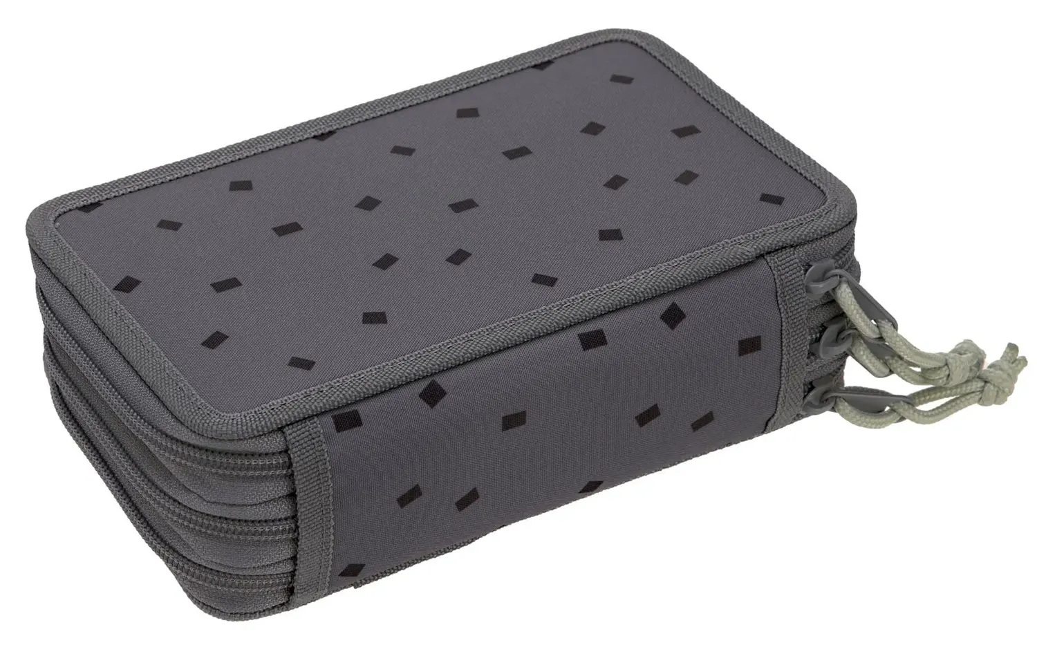 Lässig 3-compartment pencil case, speckles anthracite