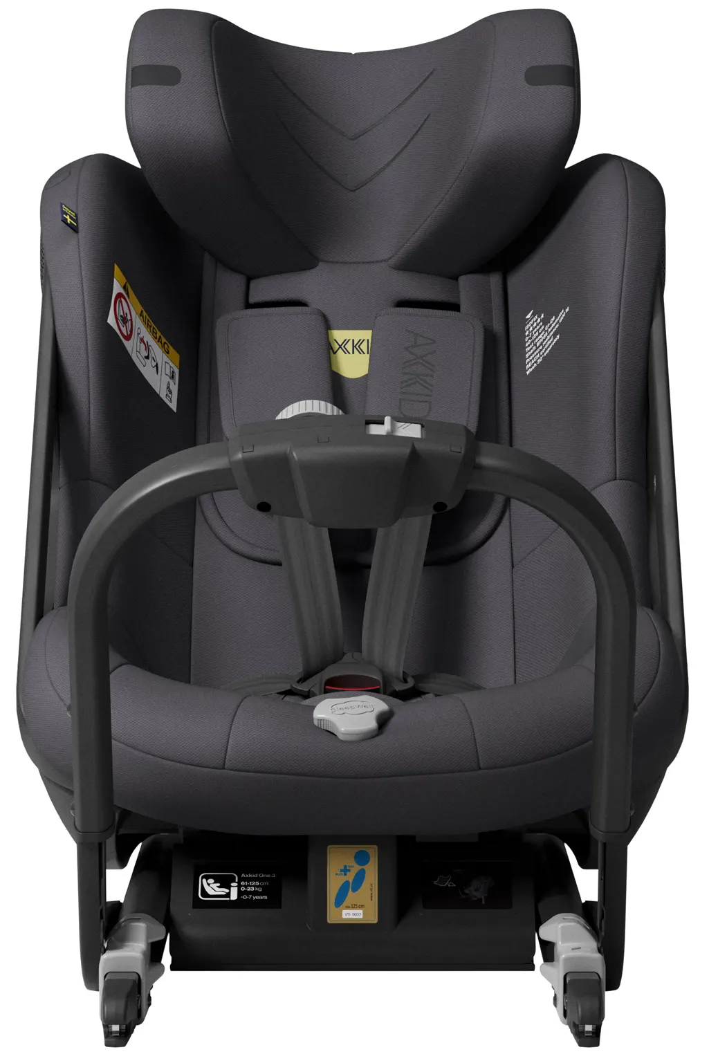 Axkid One 3 Kindersitz grau Frontansicht