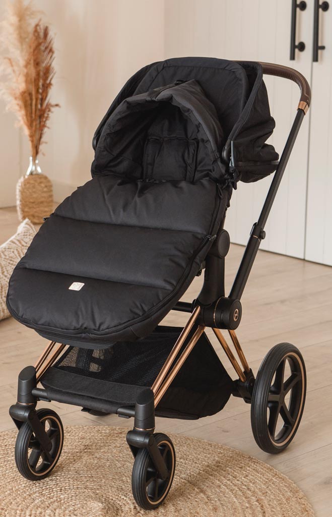 Kaiser Kinderwagen Fußsack Dowwny XL Schwarz