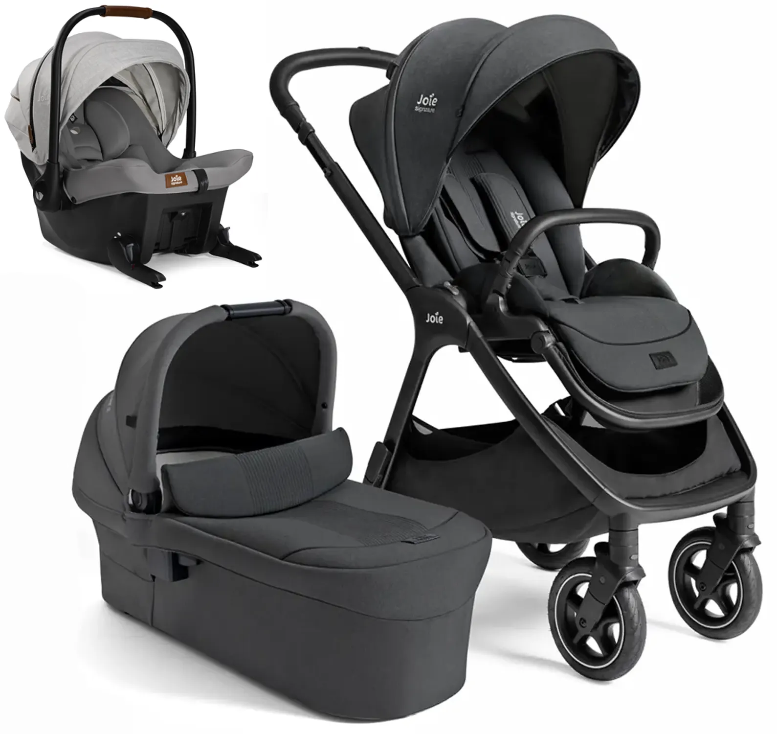 Joie Finiti pram grey with Sprint baby car seat