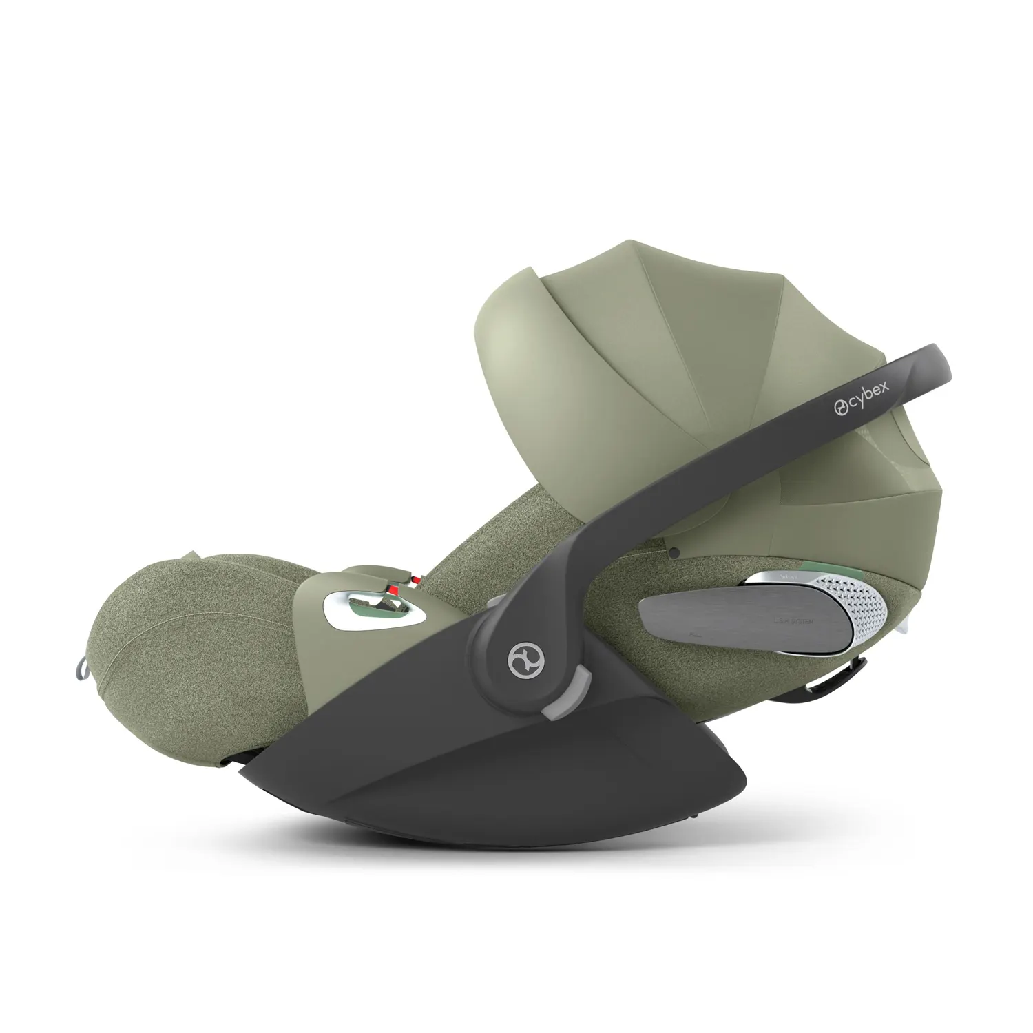 cybex cloud t plus sage green liegen