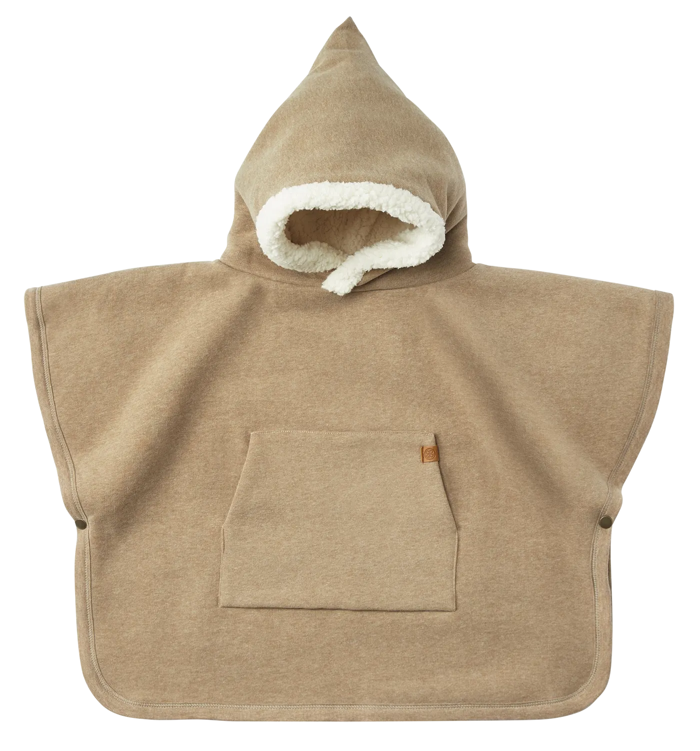 Cloby teddy poncho brown front