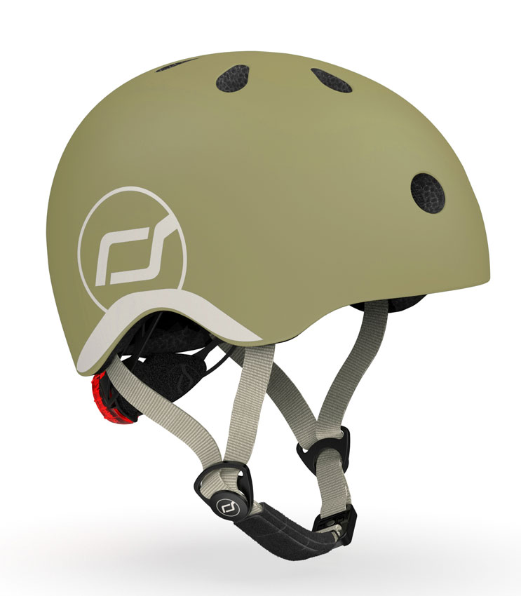 Scoot and Ride Kinderhelm XXS olive Seite Scoot and Ride Kinderhelm XXS olive Seite