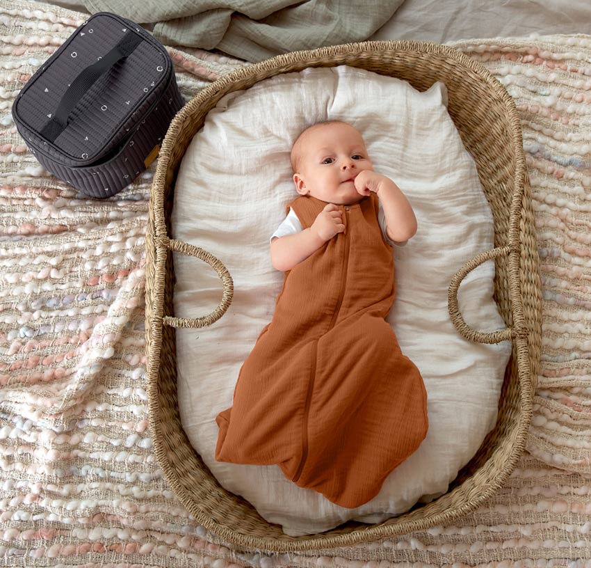 Lässig Muslin Baby Sommerschlafsack Rust