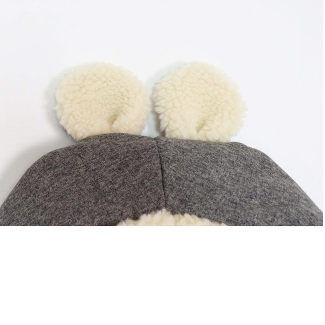 Kaiser Fußsack Hoody Maus Wool Sleet Grey Kopfteil