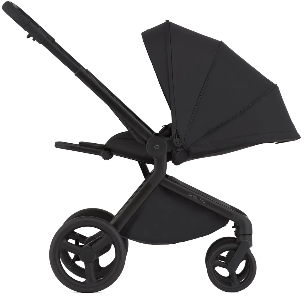 Anex Flo Kinderwagen schwarz Sitz Liegeposition