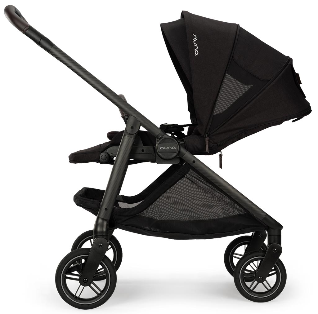 Nuna Swiv Kinderwagen caviar Sitz liegend
