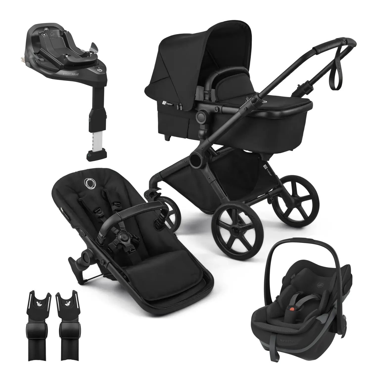bugaboo cub heritage black set pebble slide pro base