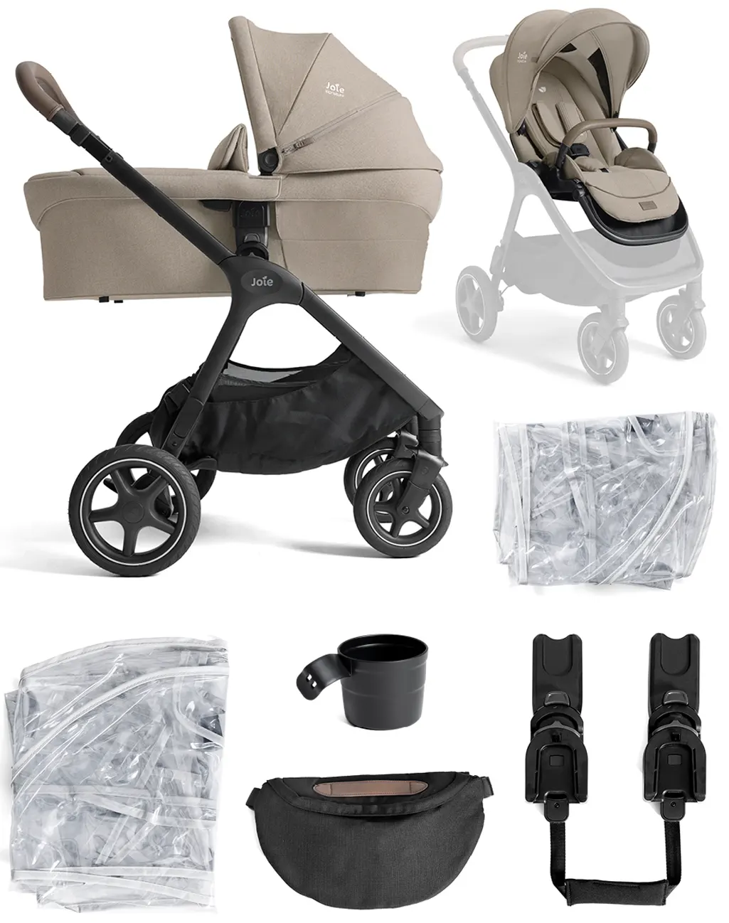 Joie Signature Finiti Kinderwagen beige Lieferumfang