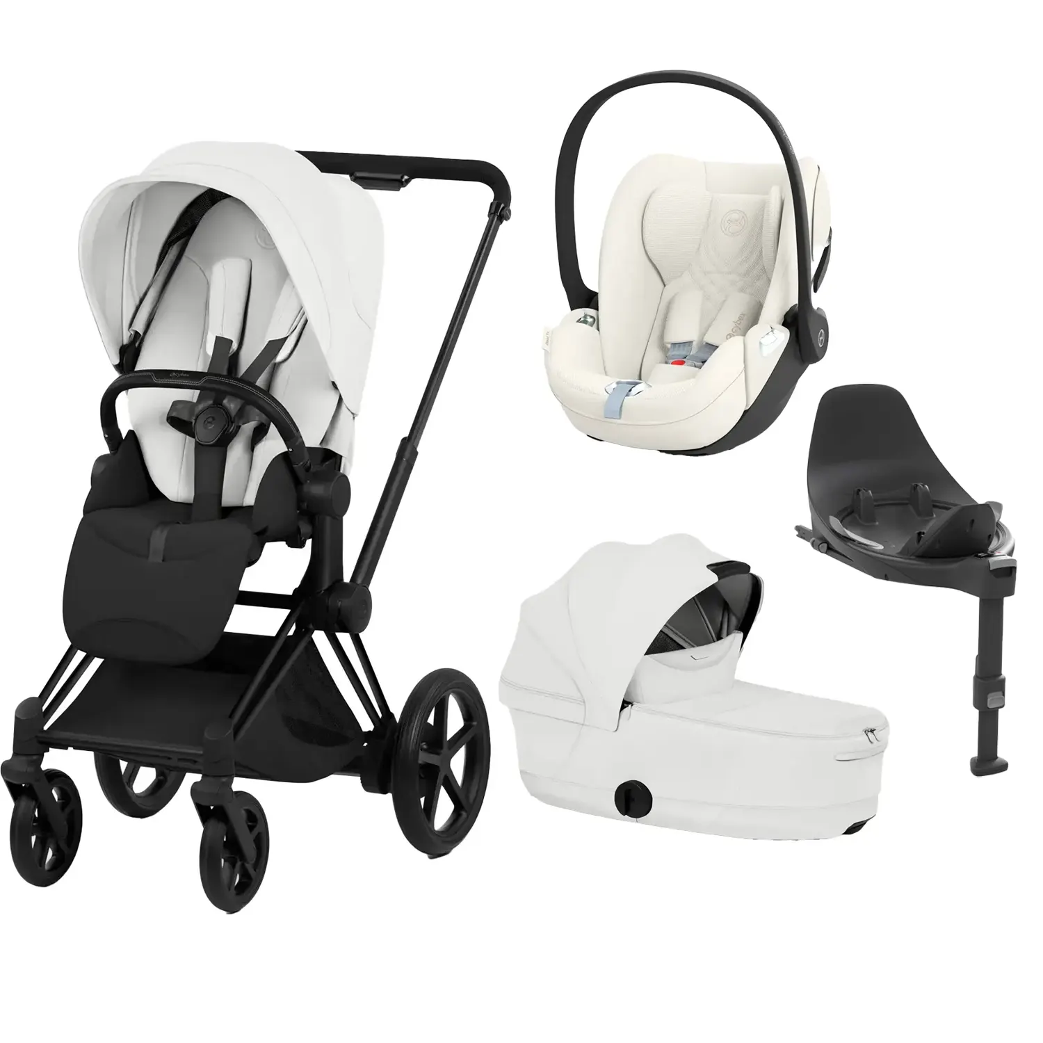cybex e priam style black 4 in 1 off white