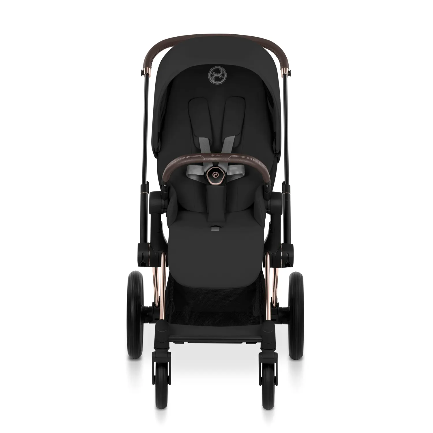 cybex priam comfort buggy rosegold sepia black front