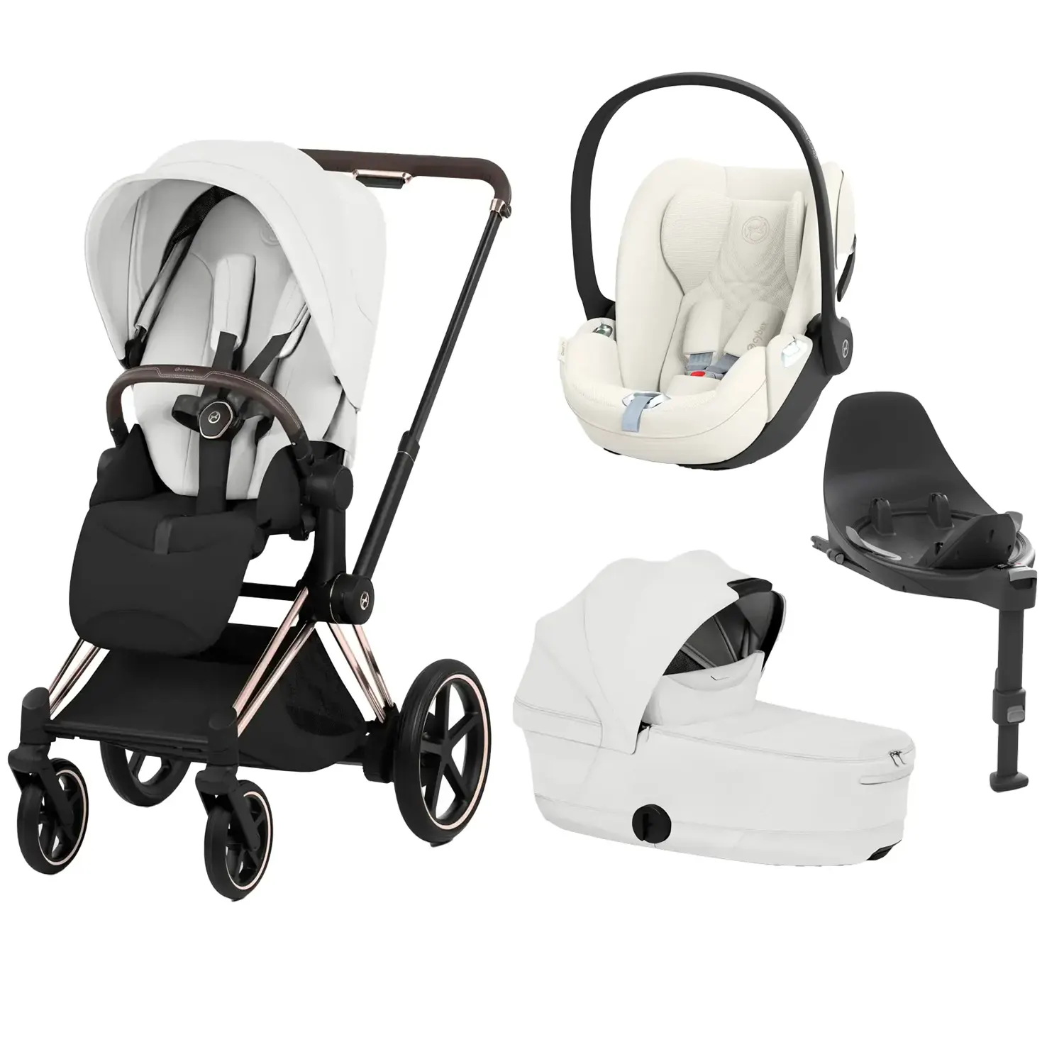cybex e priam style rosegold 4 in 1 off white