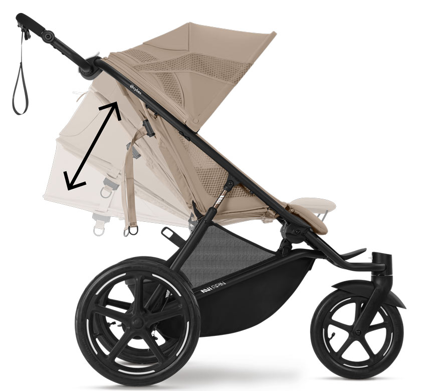 Cybex AVI Spin Jogging Kinderwagen Almond Beige