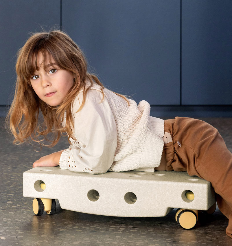 Modu Curiosity Set Bauspielzeug Sand Grey/Honey Yellow