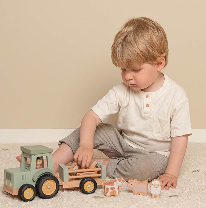 Little Dutch Traktor mit Anhänger Little Farm