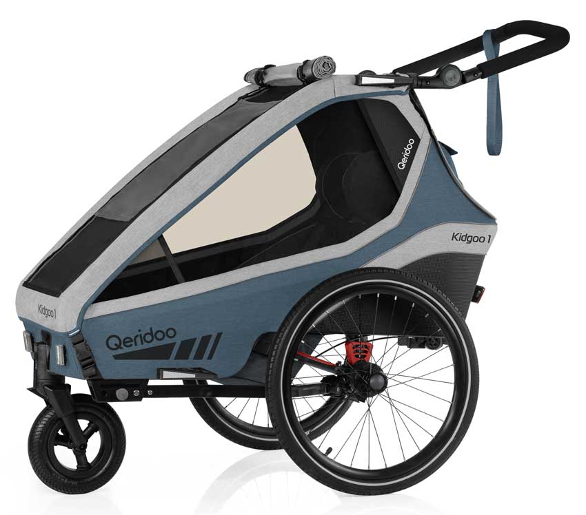 Qeridoo Kidgoo 1 Kinderfahrradanhänger Navy Blue