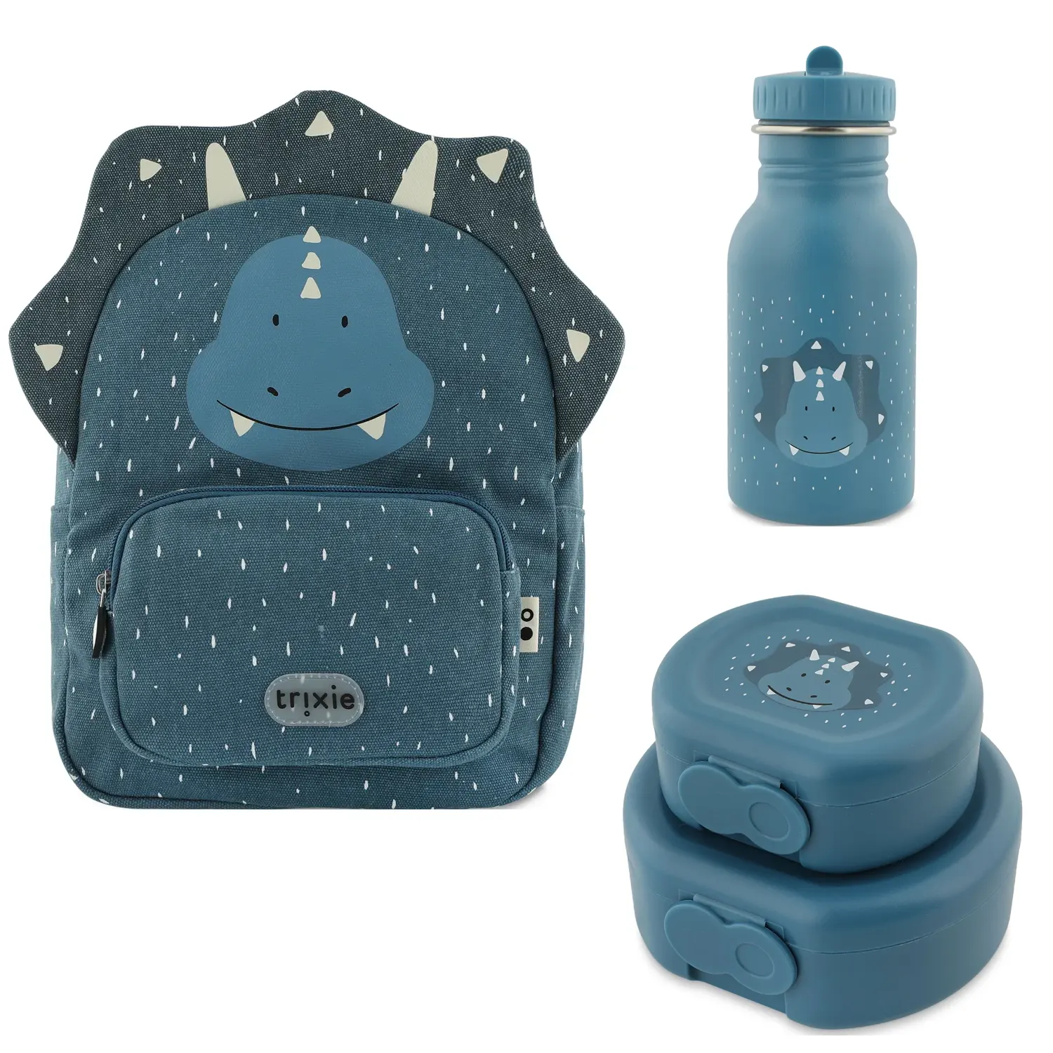 Trixie 3-in-1 Set für Kleinkinder - Kinderrucksack, Trinkflasche & Snackbox