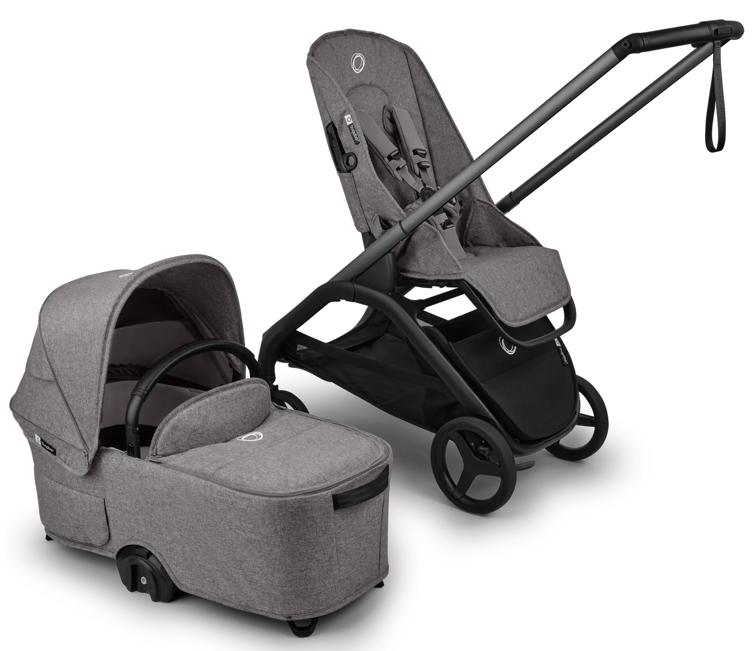 bugaboo dragonfly plus komplett set grey melange wanne