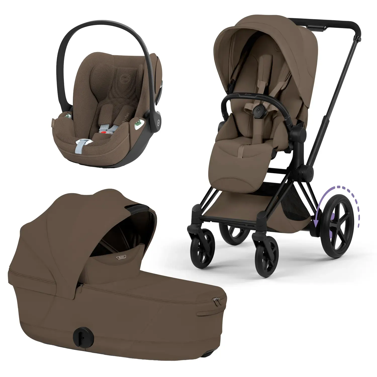 cybex e priam comfort cloud t coconut brown