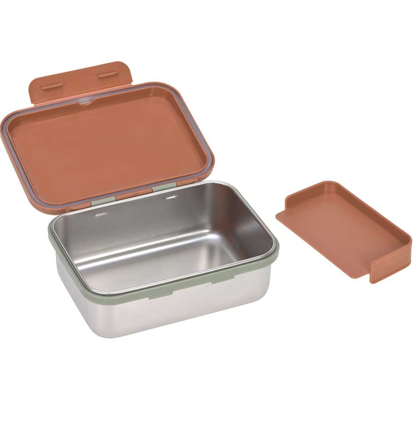 Lässig Brotdose Edelstahl Happy Prints Caramel