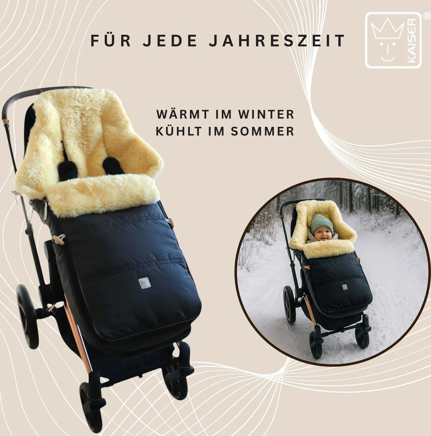 kaiser dublas lammfell fusssack bild lifestyle