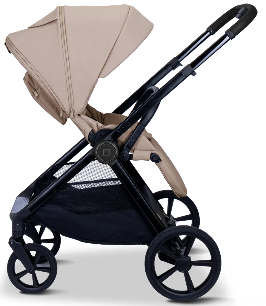 Moon Stylo Kinderwagen Sportsitz Seitenansicht beige
