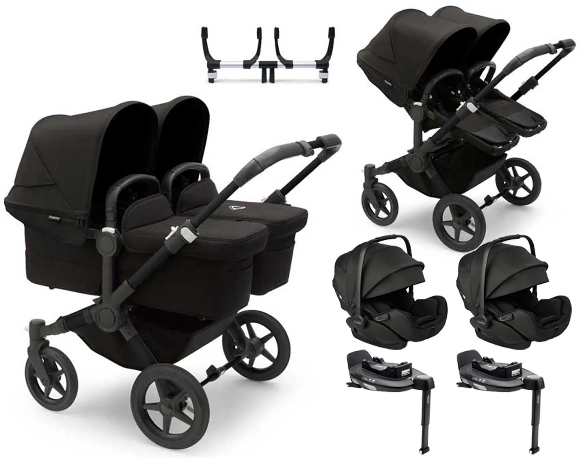 Bugaboo Donkey 5 Twin Zwillingskinderwagen 3-in-1 mit Babyschale und Isofix