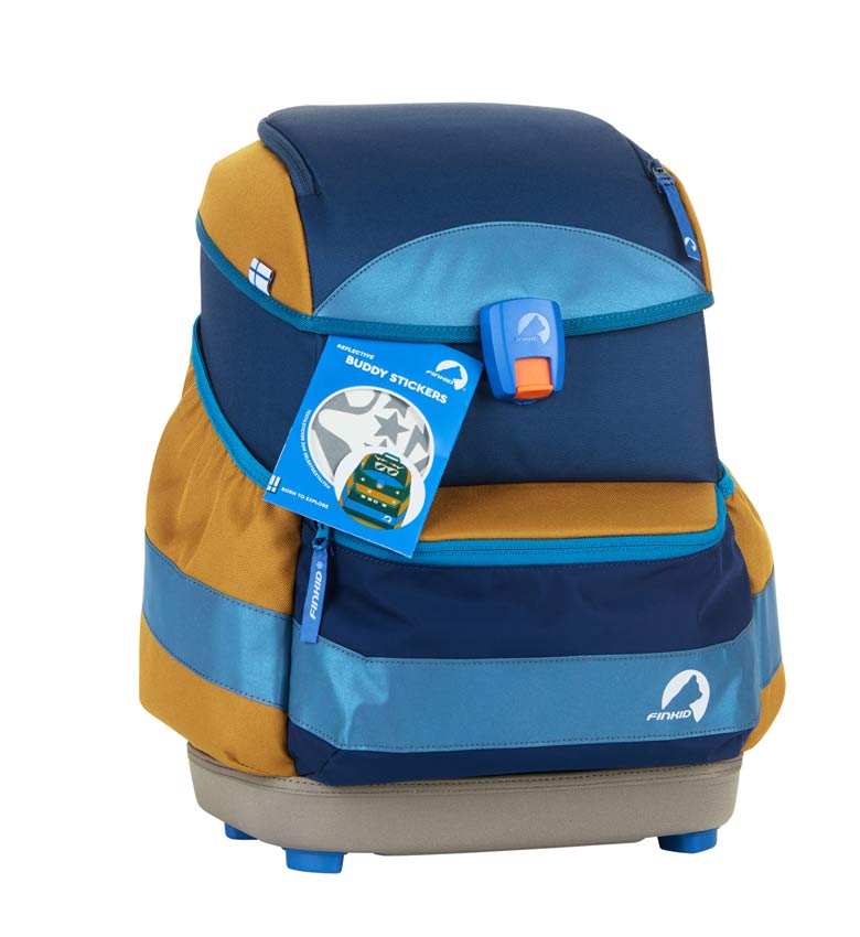 Finkid Schulranzen Buddy Eko Sport Sky Mix mit Sticker