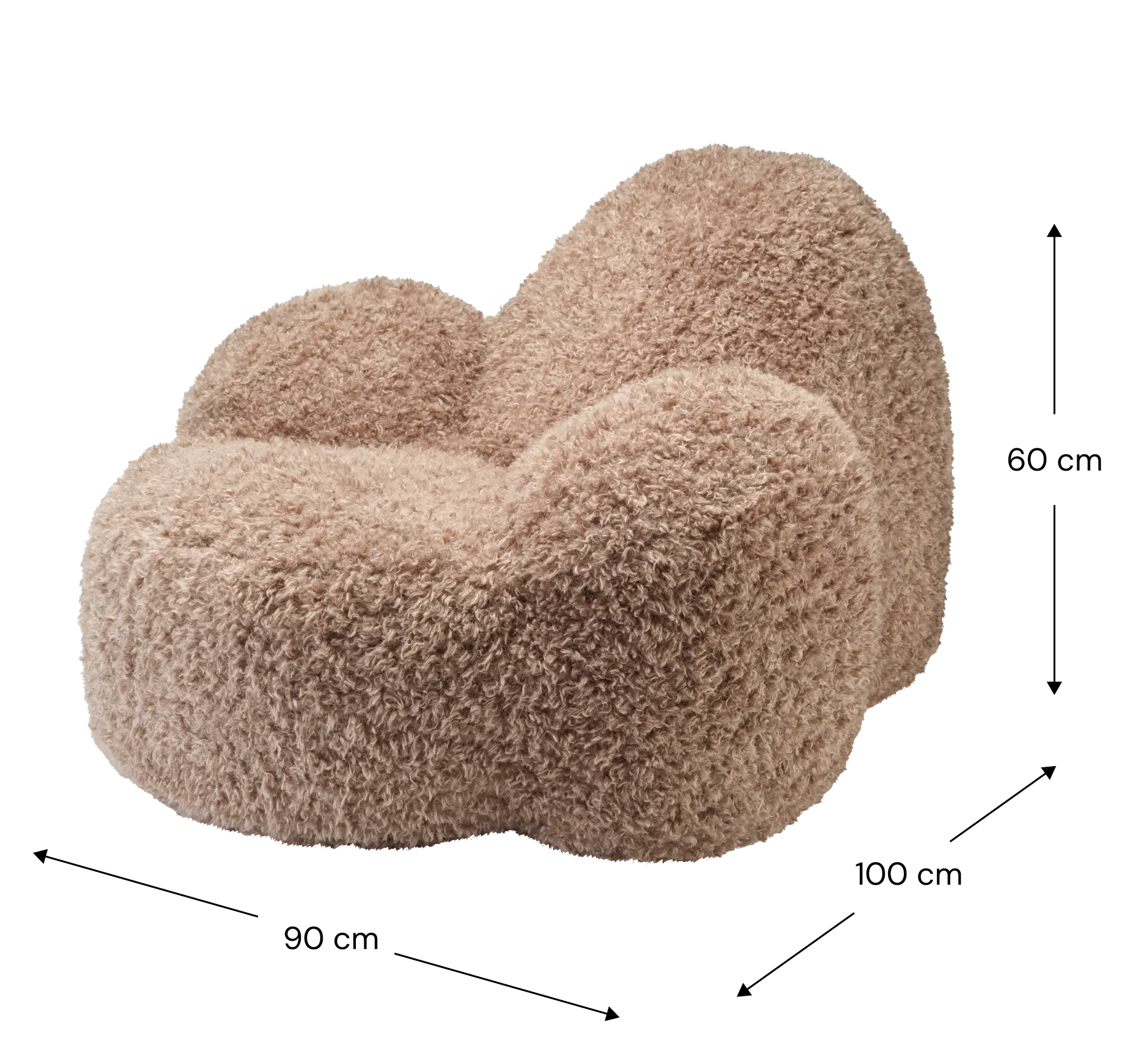 Wigiwama Sessel Momo Truffle Maße
